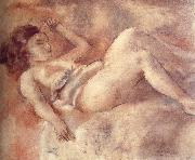 Jules Pascin Nude of sleep like a log oil painting